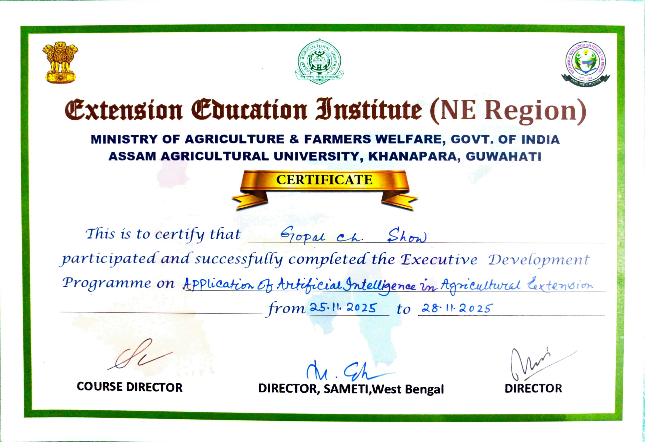 Application of AI in Agricultural Extension