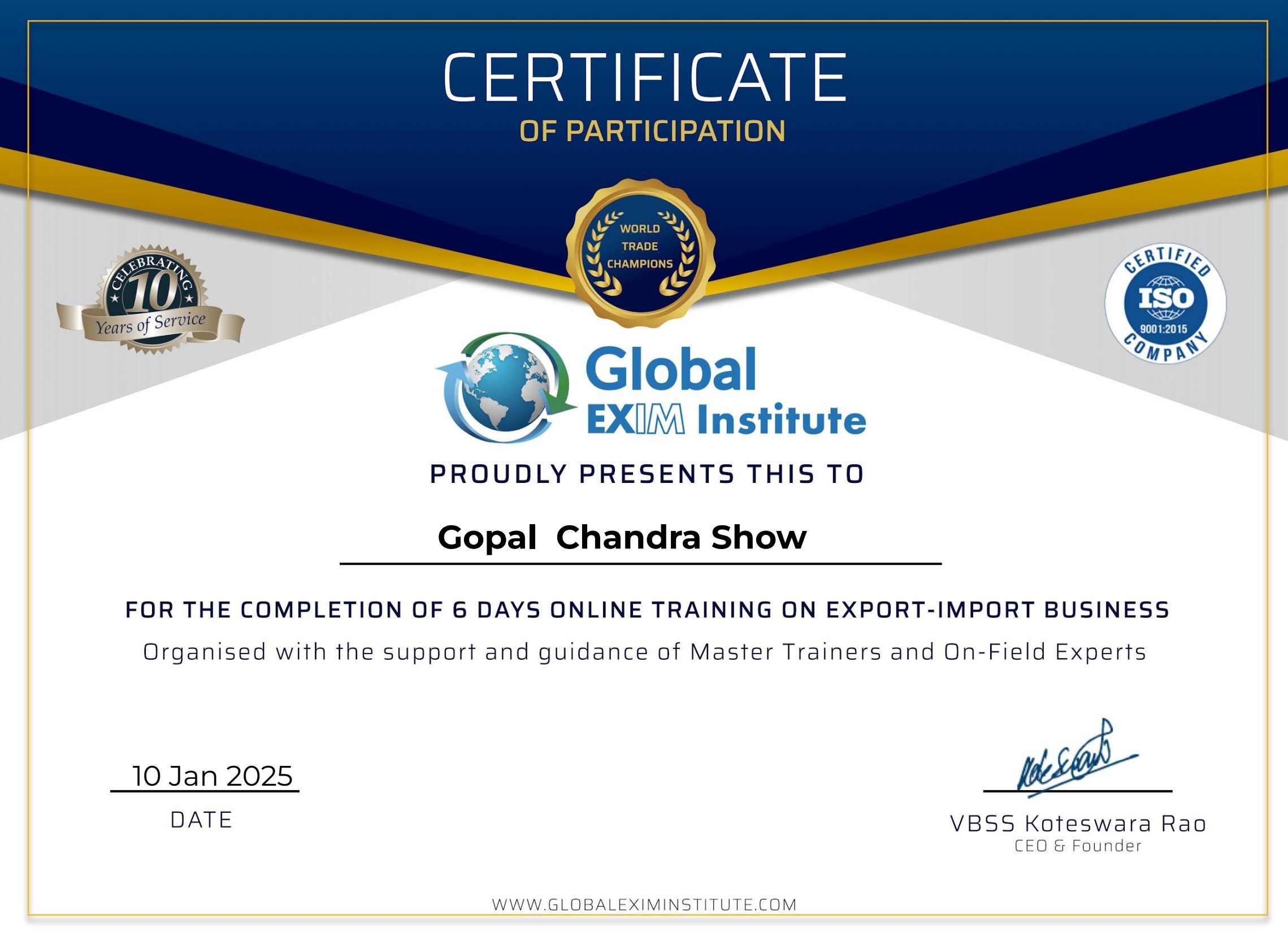 Export-Import Business Training